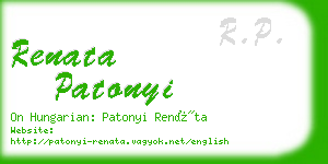renata patonyi business card